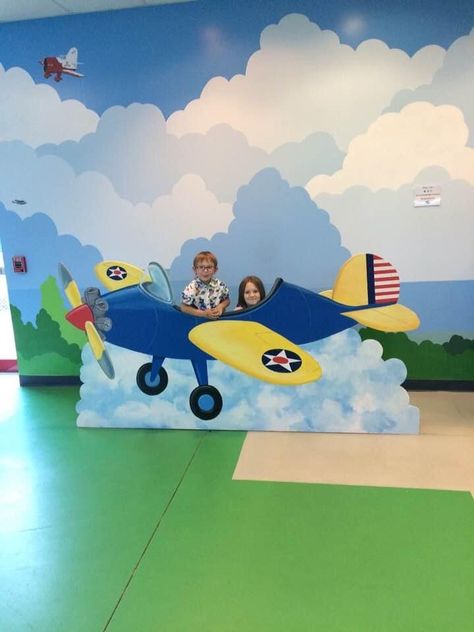 Preschool Graduation Decorations, Airplane Birthday Decorations, Airplane Birthday Party Decorations, Airport Theme, Stall Decorations, Transportation Birthday Party, Airplane Activities, First Birthday Photography, Transportation Birthday