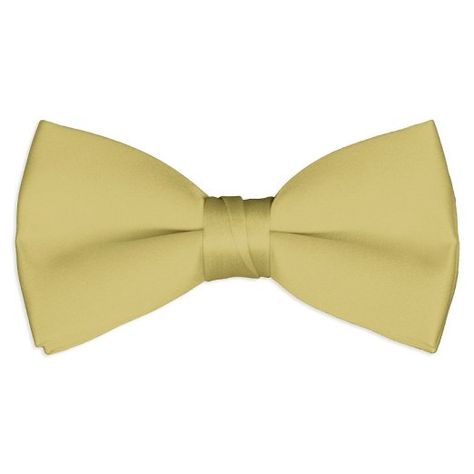 neither one of these yellows is quite right. .. Gold Tuxedo, Tuxedo Bow Tie, Tie Crafts, Gold Apple, Pre Tied Bow Tie, Color Bands, Gold Satin, Canary Yellow, Gold Light