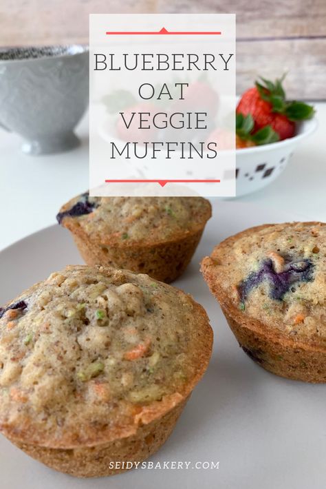 Veggie and Protein packed Blueberry Oat Muffins that will save your breakfast rush! Delicious and moist :) Veggies Made Great Muffins, Veggie Blueberry Muffins, Oatmeal Veggie Muffins, Blueberry Veggie Muffins, Zucchini Carrot Blueberry Oat Muffins, Blueberry Carrot Muffins, Veggie Breakfast Muffins, Veggies Made Great Muffins Copycat, Veggie Muffins For Toddlers