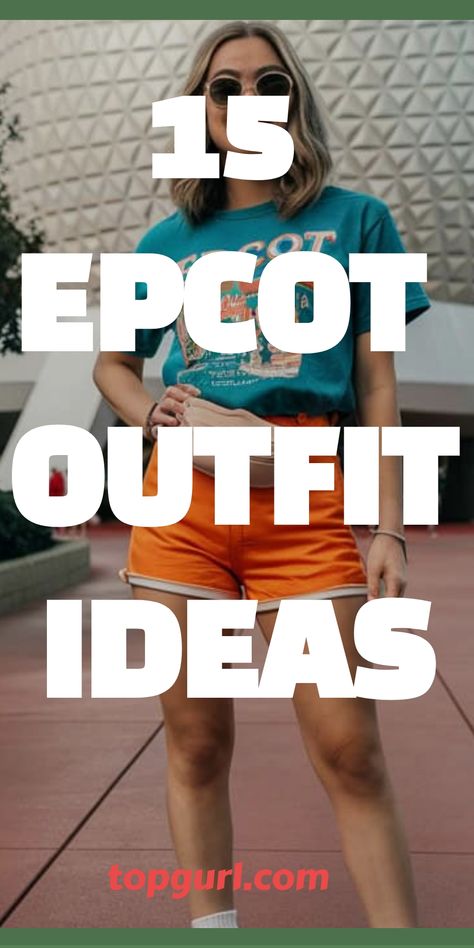 15 Epcot Outfit Ideas That’ll Make Your Disney Day Magical Outfits To Wear To Epcot, Disney Outfits Themed, Comfy Theme Park Outfit, Outfit Ideas For Epcot, Epcot Food And Wine Festival Outfit, Epcot Outfit Ideas Summer, Epcot Inspired Outfits, Cute Epcot Outfits, Epcot Outfit Ideas Family