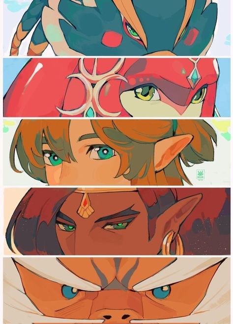 Botw Zelda, Link Zelda, Zelda Art, Legend Of Zelda Breath, Zelda Breath, Twilight Princess, Breath Of The Wild, The Legend Of Zelda, Video Game Art