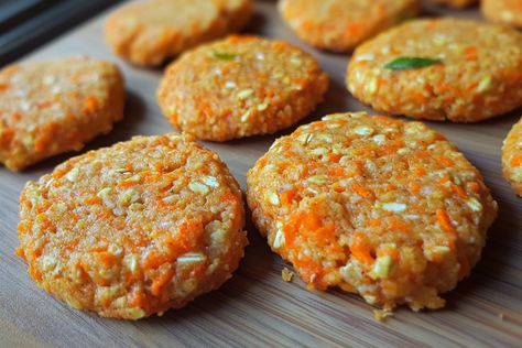 Salmon & Carrot Cookies for Dogs Salmon Snack, Cookies For Dogs, Homemade Dog Treat Recipes, Salmon Dog Treats, Salmon Patty, Flaked Salmon, Dog Treat Recipe, Carrot Cookies, Dog Treats Homemade Recipes