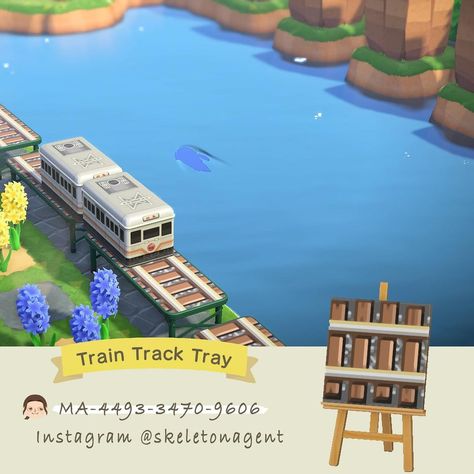 Animal Crossing Designs on Instagram: “I love this detailed train track design! For all your station and train track needs, save this to your Animal Crossing folder! And the…” Animal Crossing Designs, Animal Crossing Pc, Track Design, Animal Crossing Guide, Animal Crossing Memes, Acnh Designs, Animal Crossing Wild World, Island Theme, Animal Crossing Villagers