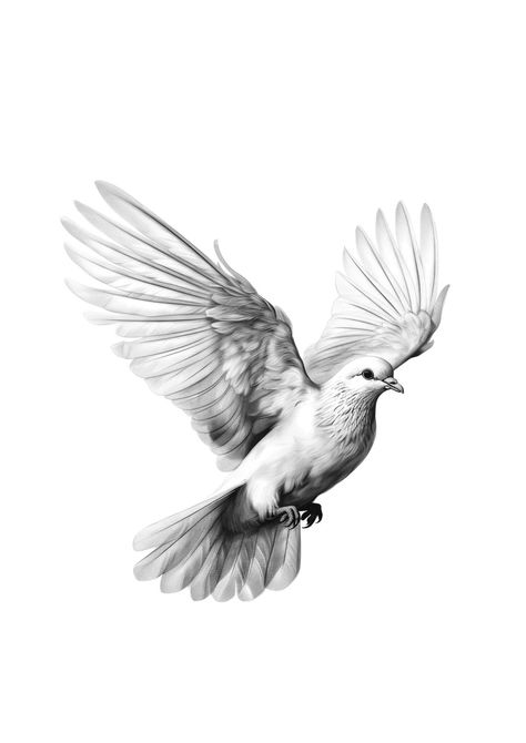 Dove Drawing, Dove Tattoo Design, Dove Images, Vogel Tattoo, Dove Tattoos, Dove Pictures, Dove Tattoo, Religious Tattoo, Fire Tattoo