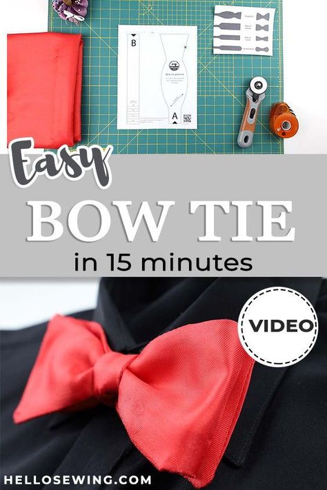 Leather Bowtie Pattern, Make A Bowtie From Fabric, Adjustable Bow Tie Pattern, Diy Bow Ties For Men, Diy Bowties For Boys, Diy Bow Tie Pattern, Bowtie Diy Pattern, Make A Bow Tie Diy, Bowtie Sewing Pattern Free