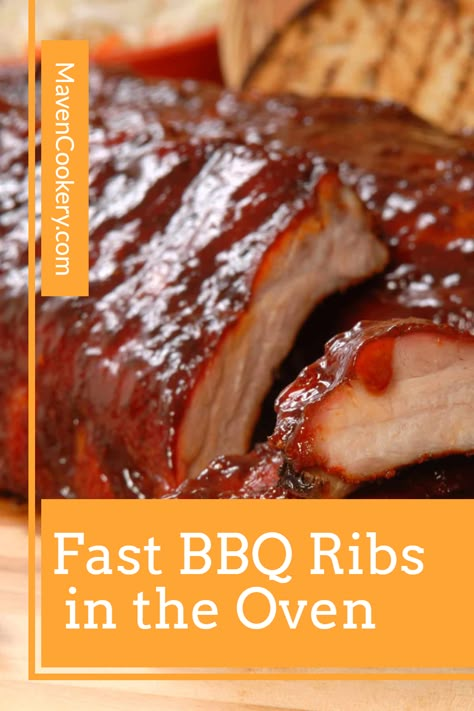 Oven Baked Bbq Ribs Easy, Oven Pork Ribs Easy, Ribs Cooked In The Oven, Fast Bbq Recipes, Easy Rib Recipes Oven, Bbq Ribs In Oven How To Cook, Bbq Ribs In The Oven Easy Quick, Cooking Ribs In The Oven Fast, Fast Ribs In The Oven