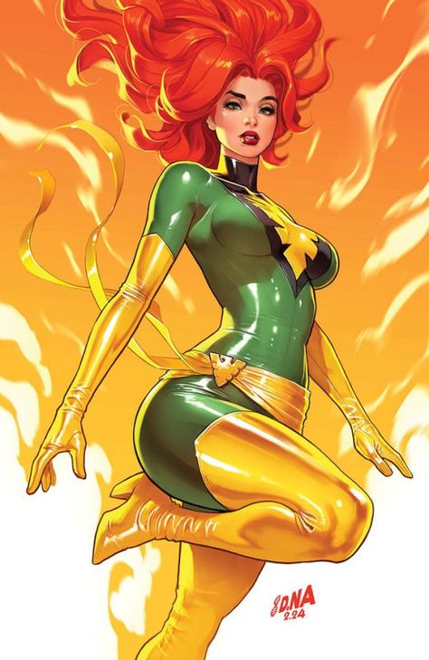 Jean Grey/Green Phoenix by David Nakayama Jean Grey Xmen, David Nakayama, Marvel Jean Grey, Xman Marvel, Comic Script, X-men, Xmen Art, Xmen Comics, Jean Grey Phoenix