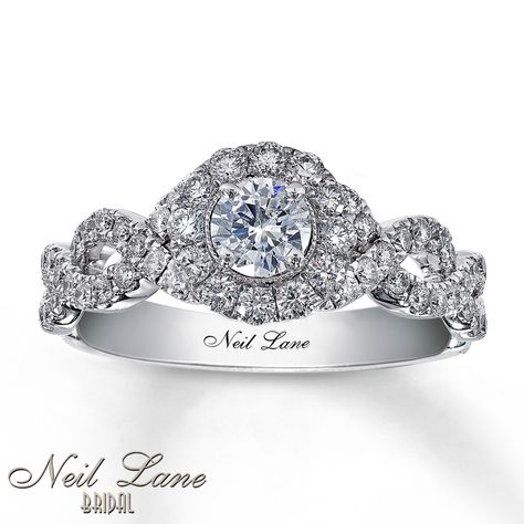 nontraditional engagement ring - Google Search Neil Lane Rings, Neil Lane Engagement Rings, Neil Lane, Bridesmaid Jewelry Sets, Kay Jewelers, Round Diamond Engagement Rings, White Gold Engagement, White Gold Engagement Rings, Bridesmaid Jewelry