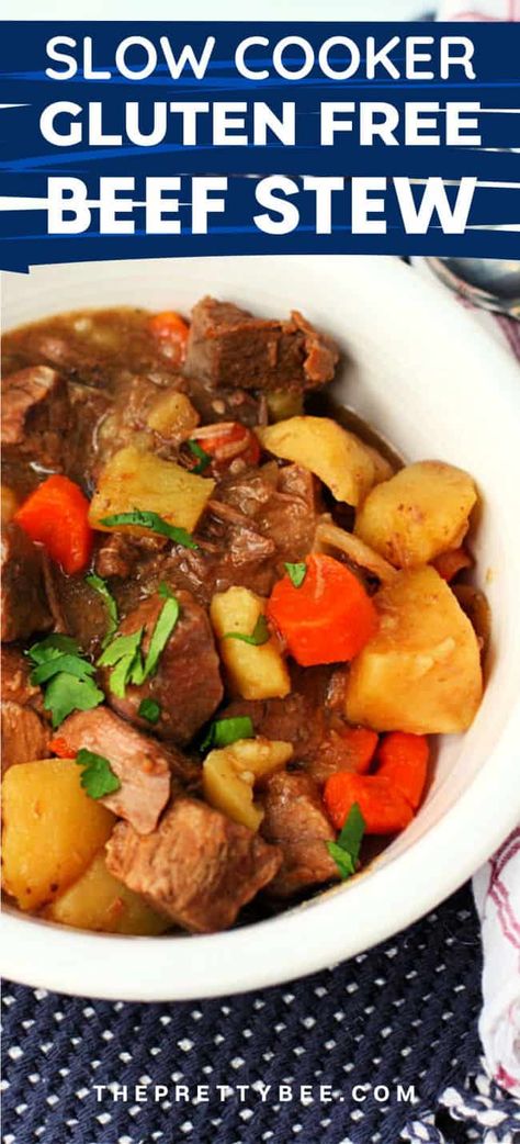 This beef stew is so flavorful and delicious! The beef is falling apart tender, and so tasty. Your family will love this gluten free, dairy free stew recipe. Beef Stew Gluten Free, Slow Cooker Gluten Free, Recipe Beef Stew, Gluten Free Beef Stew, Beef Stew Seasoning, Tasty Beef Stew, Healthy Family Recipes, Crockpot Recipes Beef Stew, Easy Beef Stew