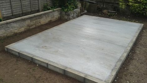 This is a DIY guide to laying a garden shed base. We have chosen a standard construction method which allows for a damp proof membrane under the slab to stop damp rising up through it How To Build Shed, Concrete Shed, Concrete Base For Shed, Shed Roof Cabin, Cabin With Loft, Building A Shed Base, Build Shed, Concrete Sheds, Shed Design Plans