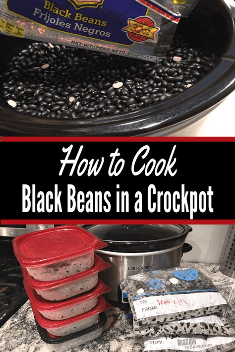 Black Beans In Crockpot, Beans In A Crockpot, Homemade Black Beans, Cook Black Beans, Beans Recipe Crockpot, Dry Beans Recipe, How To Make Beans, Black Cook, Beans In Crockpot