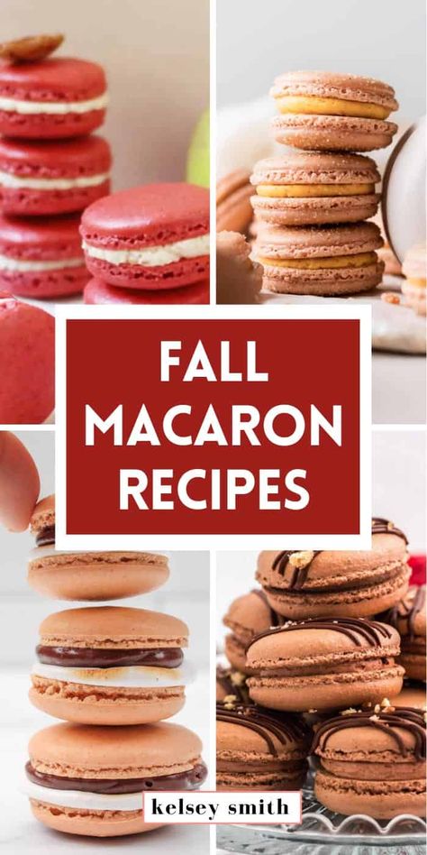 Apple Spice Macarons, Macaroons Flavors Macaron Filling, Fall French Macarons, Autumn Macaron Flavors, Apple Macarons Recipe, Best Macaron Flavors, Pumpkin Macarons Recipe, Macaroon Flavors Recipes, Thanksgiving Macaron Flavors