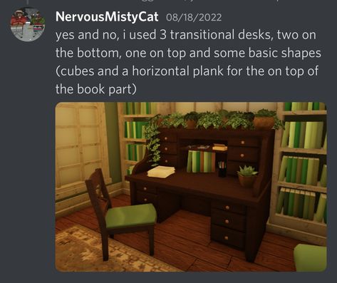 Desk Bloxburg Ideas, Bloxburg Furniture Hacks, Custom Tree Bloxburg, Bloxburg Building Tips, Bloxburg Victorian House Interior, Bloxburg Bookshelf Ideas, Victorian Homes Bloxburg, Bloxburg Desk Ideas, Bloxburg Custom Furniture