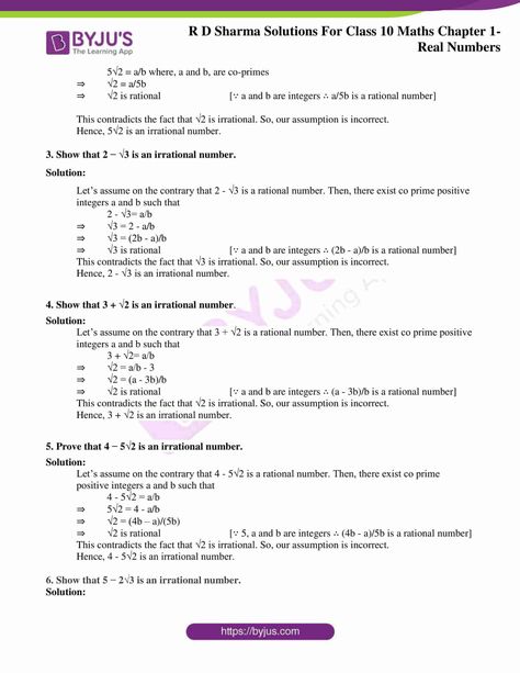 Irrational Numbers, Rational Numbers, Real Numbers, Standard Form, Class 10, Chapter 1, For Free, Let It Be, 10 Things