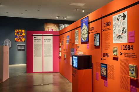 Vitra Design Museum’s current exhibition decrypts over a century of women in design Museum Stand Design, Timeline Exhibition Design, History Museum Design, History Wall Design, Timeline Exhibition, Archive Display, Panel Exhibition, Exhibition Graphic Design, Library Exhibition