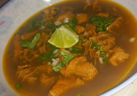 I love menudo but I dont care for pigs feet so I have used the following recipe for quite a few years.   Easiest method is to use a package of Menudo Mix which can be found in the hispanic aisle of most grocery stores.  In case you rather use the individual spices, I am including those starting with oregano.  This recipe can also be cooked on the stove top by simmering on low for 5-6 hours. Easy Menudo Recipe Crock Pot, Slow Cooker Menudo Recipe, Menudo Crockpot, Menudo In Crockpot, Crockpot Menudo Slow Cooker, Menudo Recipe Easy, Beef Stew Meat Chili, Menudo Recipe Authentic, Menudo Recipe