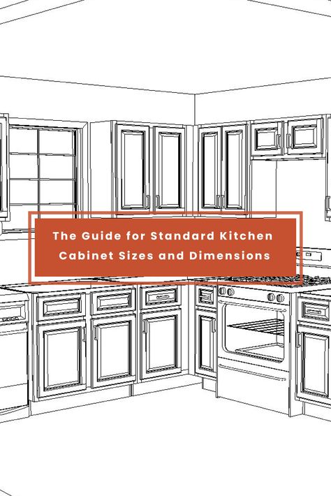 Since standard kitchen cabinet sizes aren’t one-size-fits-all (or none), their selection can be customized to fit the space available and homeowners’ needs. Get your kitchen cabinet guide for standard sizes and dimensions. Kitchen Cabinet Sizes Chart, Wall Cabinets As Base Cabinets, Standard Kitchen Cabinet Sizes, Kitchen Cabinet Sizes, Classical Kitchen, Cabinet Sizes, Standard Kitchen, Basic Kitchen, Georgia Homes