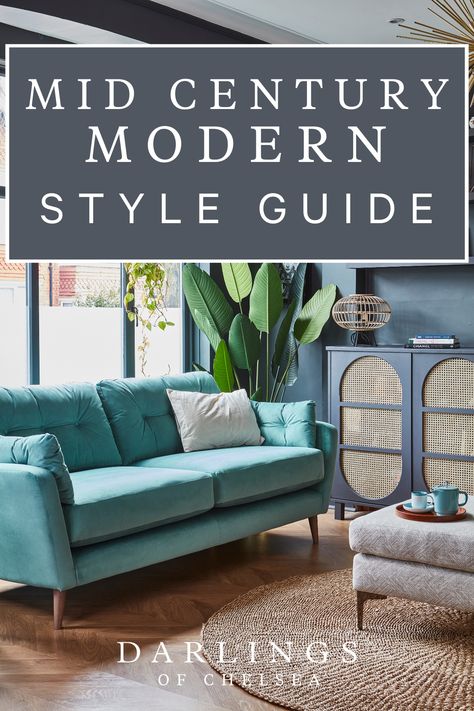 French Mid Century Modern Living Room, Mid Century Modern Living Room Sofa, Mid Century Modern Couches, Mid Century Modern Blue Living Room, Mid Century Modern Sofa Living Room, Mid Century Modern Design Interiors, Mid Century Modern Small Living Room, Mid Century Modern Den, Mid Century Modern Living Room Layout