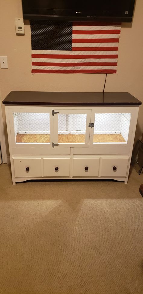 Homemade Brooder Boxes, Chick Box Ideas, Chicken Brooding Box Ideas, Dresser Chicken Coop, Quail Coop From Dresser, Brooder Box Ideas, Chicken Brooder Box Diy, Diy Brooder, Diy Chick Brooder