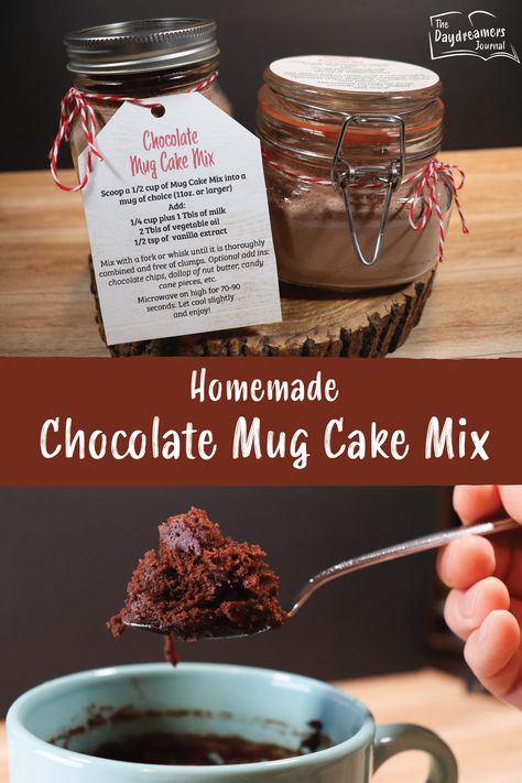 Diy Mug Cake Mix Gift Ideas, Mug Cake Gift Ideas, Cake In A Mug Mix In A Jar, Dry Cake Mix Recipe In A Jar, Hug In A Mug Recipe, Mug Cake Gift Recipe In A Jar, Mug Cake Mix In A Jar Recipe, Mug Cake In A Jar Gift, Cake In A Mug Gift Ideas