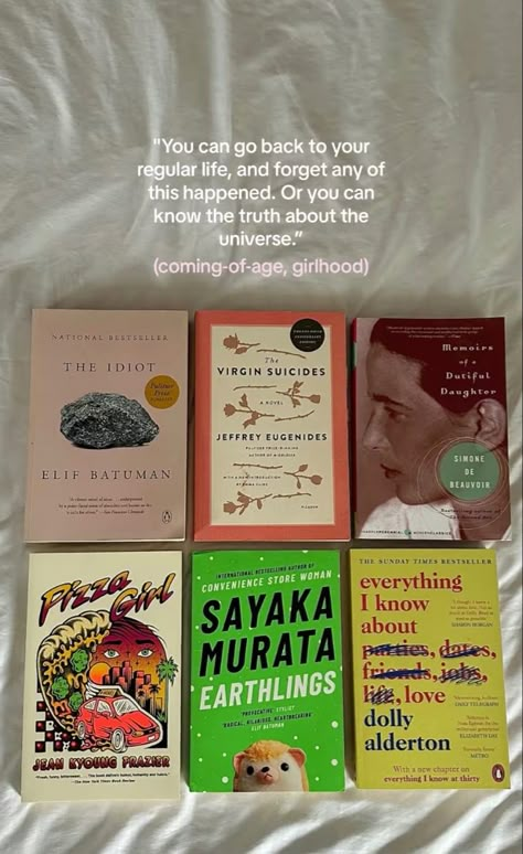 Books To Read With Description, Enfp Booklist, Coming Of Age Books, Comfort Books, Easy Books, 100 Books To Read, Unread Books, Recommended Books To Read, Book Recs