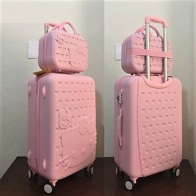 Luggage Sets Cute, Pink Luggage Sets, Hello Kitty Suitcase, Girls Luggage, Pink Suitcase, Hard Case Luggage, Pink Luggage, Cute Suitcases, Cute Luggage