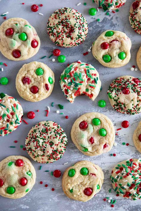 Mnm Cookies Recipe Christmas, Christmas Mnm Cookies, Christmas Cookies With M&ms, M&m Christmas Cookies, Christmas M M Cookies, Holiday Whobilation, M&m Cookies, Christmas Monster Cookies, Christmas Themed Cookies