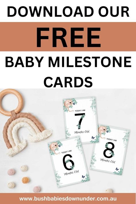 Free Printable Baby Milestone Cards Milestone Cards Printable Free, Monthly Baby, Baby Milestone Cards, Monthly Milestone, Baby Milestone, 6 Month Olds, Milestone Cards, Baby Milestones, Free Baby Stuff