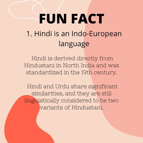 Hindi is the National language of India yet only under 44% of the people are able to speak 😱 There are many words picked up from Hindi into English which will be explained in the next post. National Language, European Languages, Indian Language, North India, Hindi Language, Fun Fact, To Speak, The National, Fun Facts