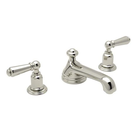 Polished Nickel Bathroom Faucet, Polished Nickel Bathroom, Perrin And Rowe, Widespread Faucet, Boy Bath, Chrome Fixtures, Bath Faucet, Faucet Handles, Lavatory Faucet