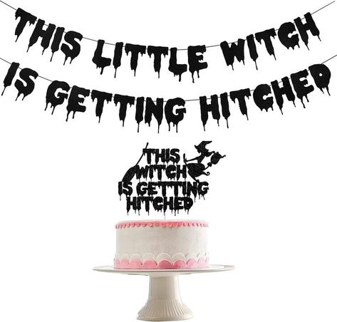 Witch Party Decorations, Bachelorette Party Photo Booth, Bach Party Decorations, Halloween Bachelorette Party, Halloween Bridal Showers, Party Photo Booth Backdrop, Bachelorette Party Photo, Bachelorette Cake, Topper Halloween