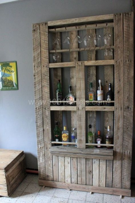 1001 Pallets, Recycled wood pallet ideas, DIY pallet Projects ! Palet Bar, Bar Pallet, Pallet Crates, Pallet Bar, 1001 Pallets, Pallet Designs, Pallet Creations, Beautiful Bars, Recycled Pallets