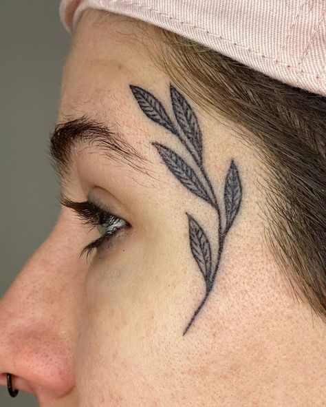 Leaves Tattoo, Leaf Tattoo, Nature Leaves, Face Tattoos, Face Tattoo, Art Nature, Tattoo Artist, Leaf Tattoos, Behind Ear Tattoo