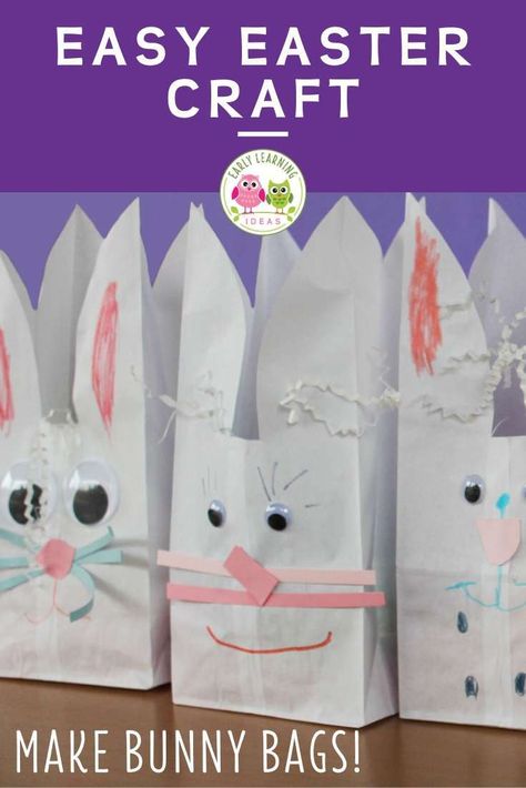 Easter Crafts For Preschoolers, Easter Bunny Activities, Early Learning Ideas, Bunny Activities, Easter Bunny Craft, Easter Theme Party, Easter Basket Crafts, Easter Crafts Preschool, Bunny Theme