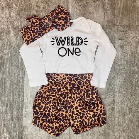 Wild One Birthday Party Girls Diy, One Year Old Birthday Party Girl, Wild One Outfit, Cheetah Outfit, Cheetah Clothes, Baby Cheetah, Wild Birthday Party, Baby Cheetahs