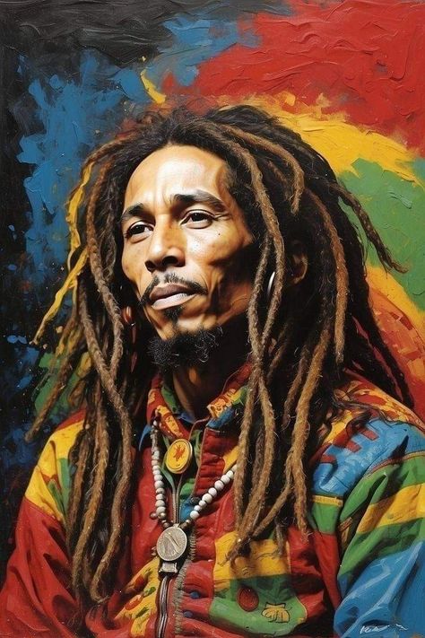 Bob Marley Artwork, Bob Marley Tattoo, Marley Brothers, Image Bob Marley, Rastafari Art, Bob Marley Poster, Bob Marley Painting, Focus Music, Rasta Art