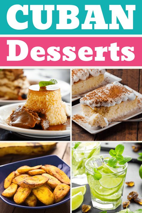 Looking for some traditional Cuban desserts? From bars to cookies to flan, these easy recipes will give you a little taste of Havana! Cuban Food Recipes, Cuban Appetizers, Cuban Desserts, Latin Desserts, Spanish Foods, Cuban Dishes, Cuban Cuisine, Cuban Food, Buttery Shortbread Cookies