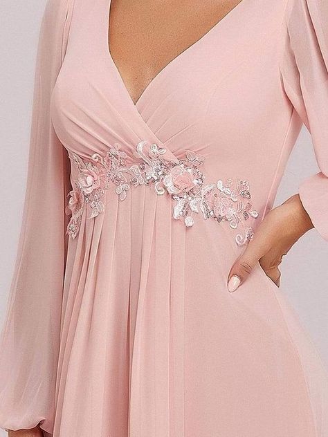 Pink Mother Of The Bride Dresses Plus Size, Chiffon Evening Dresses With Sleeves, Evening Gowns With Sleeves Classy, Fall Wedding Mother Of The Groom Dresses, Pink Mother Of The Groom Dresses, Fall Mother Of The Bride Dresses Classy, Elegant Dresses With Sleeves, Beautiful Gowns Classy, Elegant Mother Of The Bride Dresses Classy