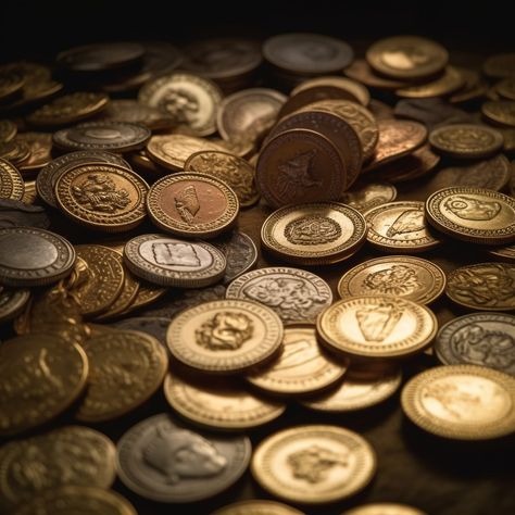 Coins Aesthetic, Character Board, Gold Money, Western Aesthetic, Gold Coins, Paper Money, Old Money, Tangled, Banks