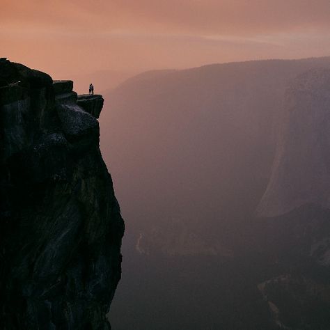 Yosemite Sunset Proposal Photos During California Wildfires at Taft Point Yosemite Sunset, Cliff Sunset, Engagement Proposal Photos, Sunset Proposal, Sunset Engagement Photos, California Wildfires, Proposal Photos, Proposal Engagement, Engagement Photos