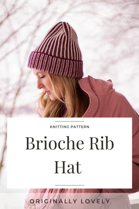 This free ribbed brioche stitch beanie knitting pattern is designed to be the perfect, go-to, winter hat. Includes a full video tutorial! Brioche Beanie Free Pattern, Brioche Knit Hat, Brioche Knit, Brioche Knitting Patterns, Easy Knit Hat, Beanie Knitting Pattern, Ribbed Hat, Beanie Knitting, Brioche Knitting