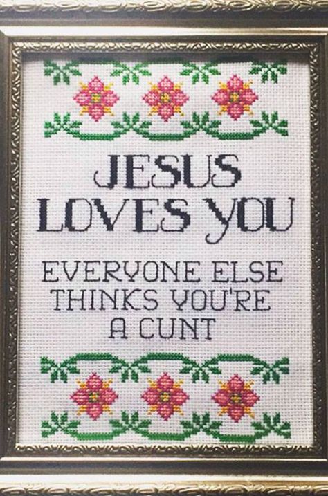 Cross Stitch Quotes, Funny Cross Stitch, Funny Cross Stitch Patterns, Subversive Cross Stitch, Embroidery Tips, Grandma's House, Cross Stitch Funny, Grandmas House, Needle Point