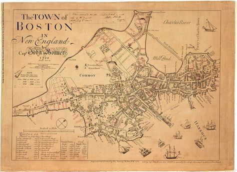 Students compare maps of Boston in 1775 and today and identify how humans have altered the landscape. They describe how changes in population affect the physical characteristics of a place. Colonial Boston, Boston Map, Oregon Map, Massachusetts Map, Map Skills, Pictorial Maps, Nautical Chart, Old Maps, Boston Massachusetts