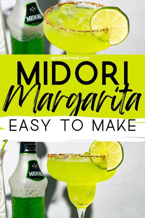 Midori Melon Margarita Recipe Midori Drinks Recipes, Midori Margarita Recipe, Melon Liqueur Cocktails, Melon Liquor Drinks, Midori Margarita, Melon Margarita Recipe, Melon Margarita, Midori Drinks, Green Cocktails