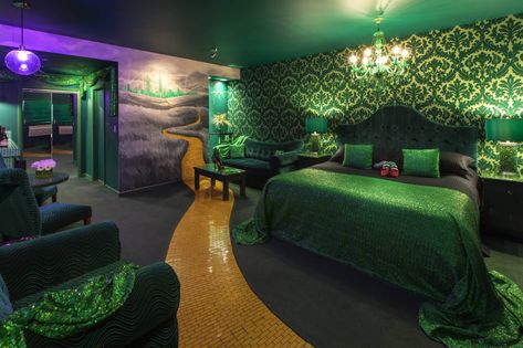 Themed Hotel Rooms, Motel Room, Hotel Room Design, Ruby Slippers, Brick Road, Yellow Brick Road, Modern Hotel, Smart Living, Hotel Rooms