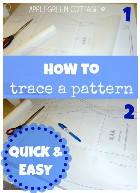 how to trace a sewing pattern - quick&easy Fat Quarter Projects, Trace A, Sew Ins, Beginner Sewing Projects Easy, Leftover Fabric, Sewing Projects For Beginners, Sewing Skills, Diy Couture, Love Sewing