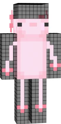 Axolotl Statue Minecraft, Axolotl Minecraft Skin, Skin Minecraft Download, Cute Minecraft Skins, Axolotl Minecraft, Minecraft Axolotl, Minecraft Outfits, Skin Mine, Axolotl Cute