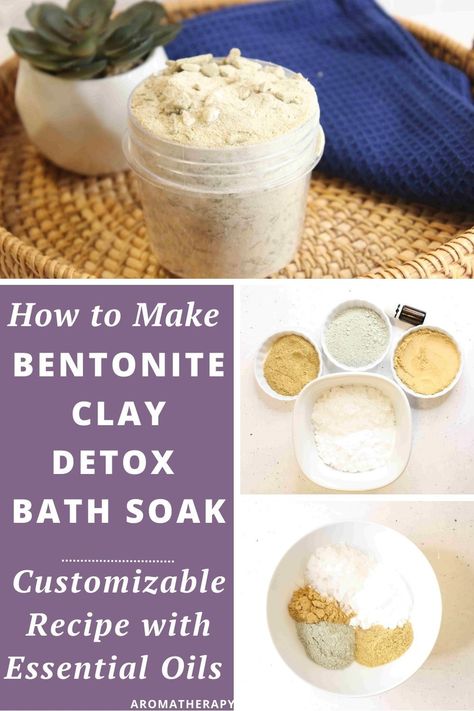 This easy yet powerful Bentonite Clay Detox Bath Recipe uses the natural power of bentonite clay to draw out toxins and impurities, leaving your skin feeling refreshed and rejuvenated. Perfect for anyone looking to unwind after a long day or seeking a spa-like experience at home. Try it today and pamper yourself with this luxurious detoxifying bath. Your body will thank you! Bentonite Clay Foot Detox Soak, Detox Bath With Bentonite Clay, Bentonite Clay Bath Soak Recipe, Bentonite Clay Detox Bath, Bentonite Clay Bath, Bentonite Clay Detox, Bentonite Clay Benefits, Detox Bath Recipe, Diy Detox