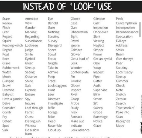 Words Instead Of Look, Words Instead Of Suddenly, Words Instead Of Asked, Other Words For Look, Words For Walk, Instead Of Asked, Marvel And Harry Potter, Writing Expressions, Overused Words