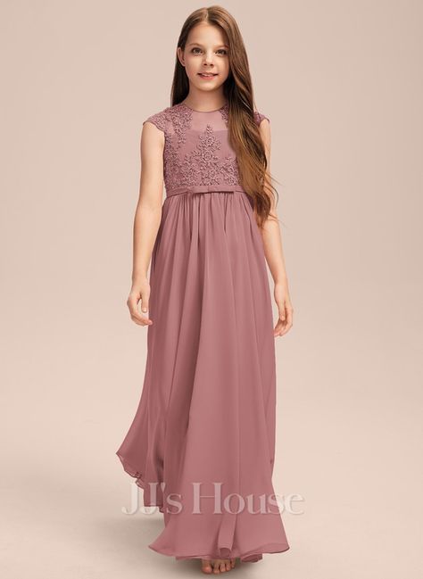 JJ's House Junior Bridesmaid Dresses (268393) | JJ's House Jjs House, Junior Bridesmaid Dress, Lace Chiffon, Junior Bridesmaid Dresses, Junior Bridesmaid, Dress Girl, House Dress, Chiffon Lace, Custom Dresses